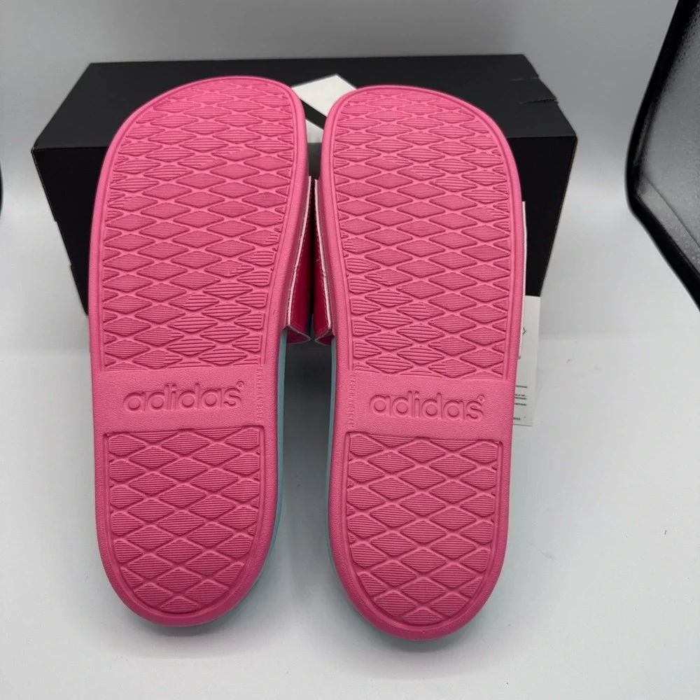 Adidas Messi‎ Slides Men's Size 11 Sandals Pink Blue Adilette Comfort JR6326